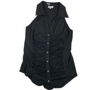 CARMEN Button Up  Sleeveless Tank Top
